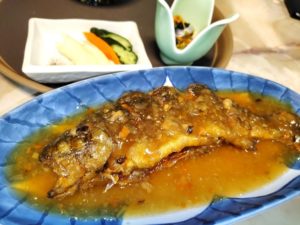 虹鱒のあんかけ